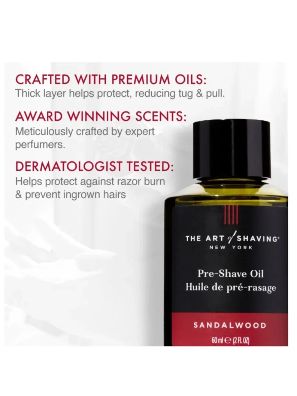The Art of Shaving Skincare,Sandalwood Pre-Shave Oil Men Soft-Travel30ml,1oz-NEW